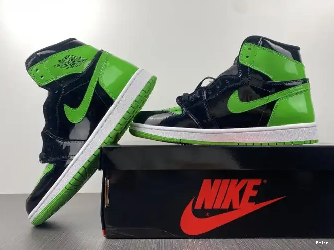 Bmlin Pine Jordan Green 1 OG High 555088-030 Air 0528